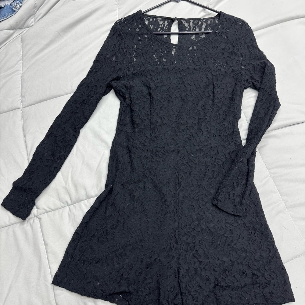 Black Lace Romper